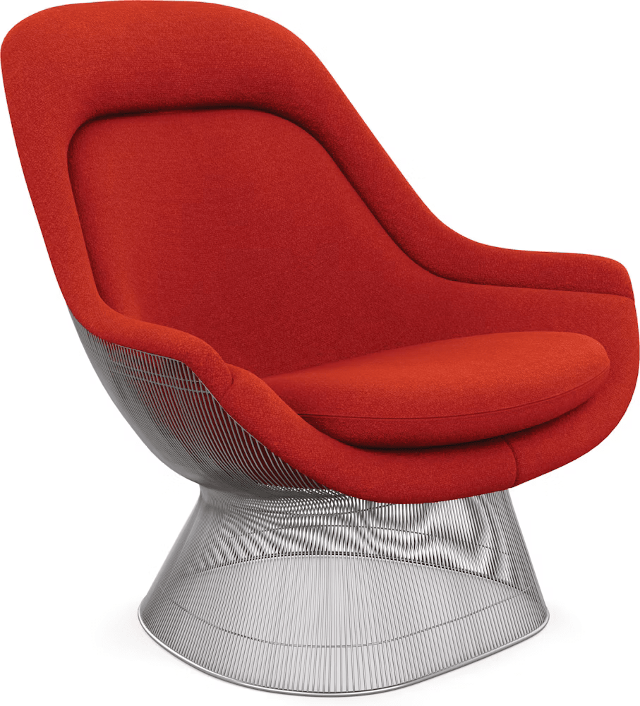 Platner Polished Nickel Easy Chair lounge chair Knoll 