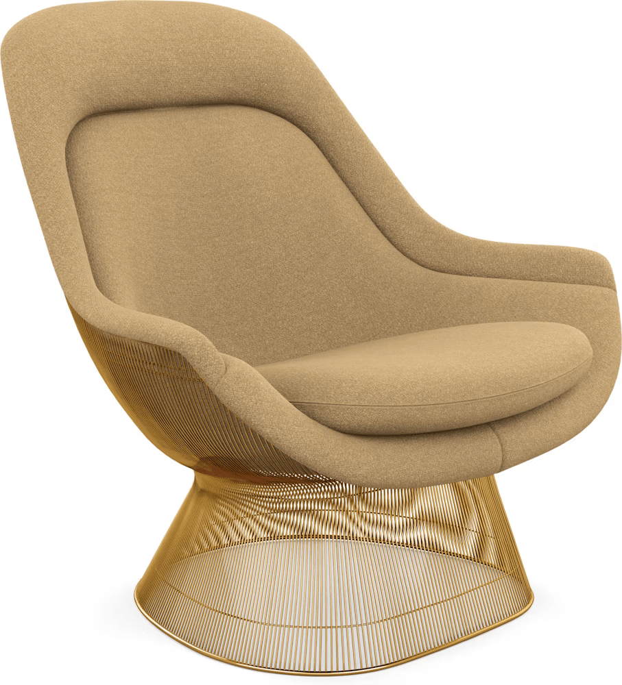 Platner Gold Plated Easy Chair lounge chair Knoll 