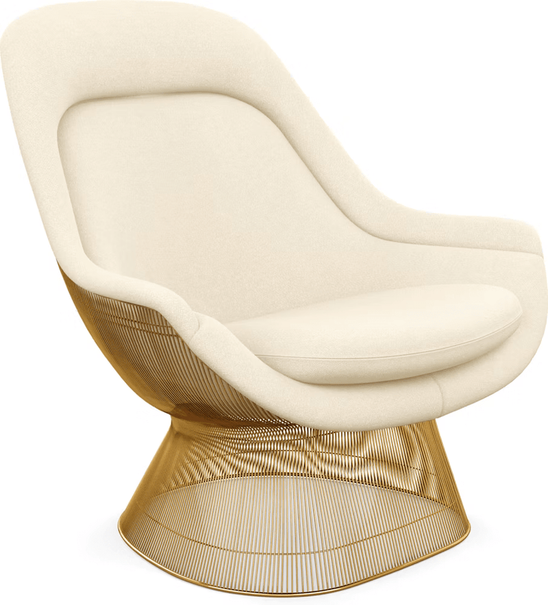 Platner Gold Plated Easy Chair lounge chair Knoll 