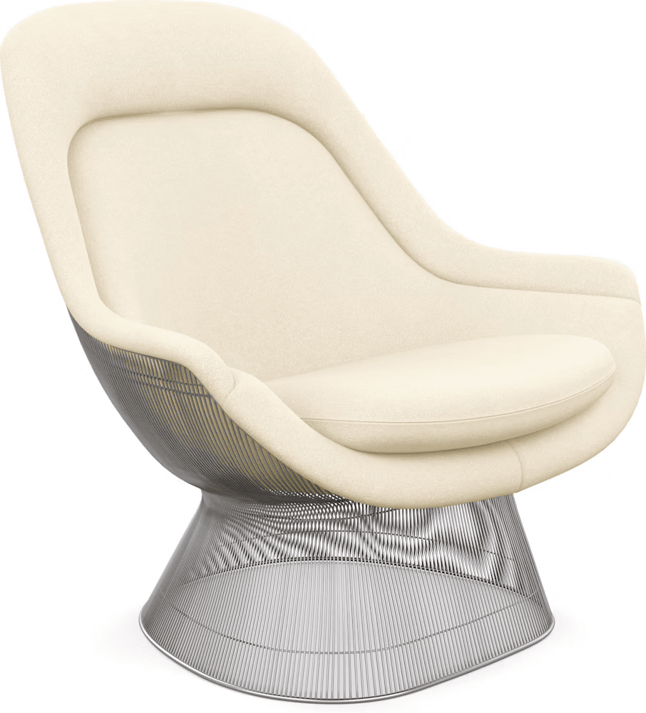 Platner Polished Nickel Easy Chair lounge chair Knoll 