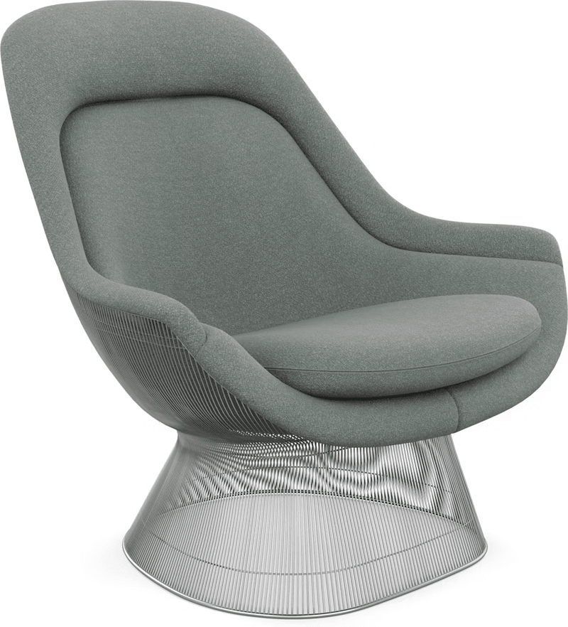 Platner Polished Nickel Easy Chair lounge chair Knoll 
