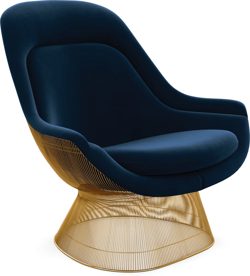 Platner Gold Plated Easy Chair lounge chair Knoll 