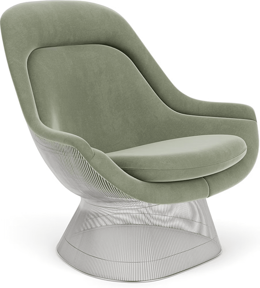 Platner Polished Nickel Easy Chair lounge chair Knoll 