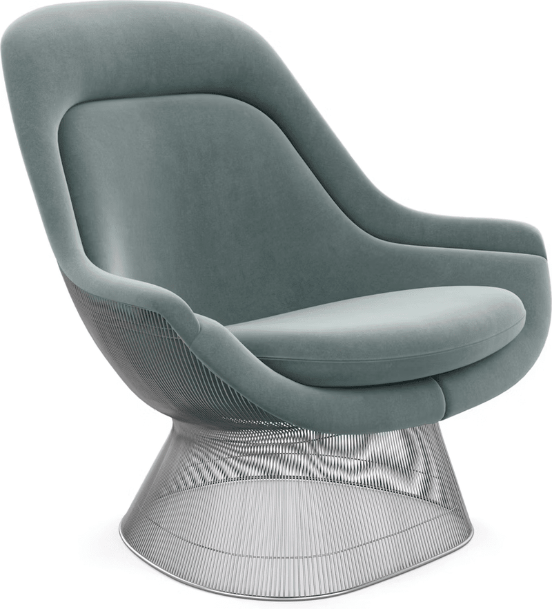 Platner Polished Nickel Easy Chair lounge chair Knoll 