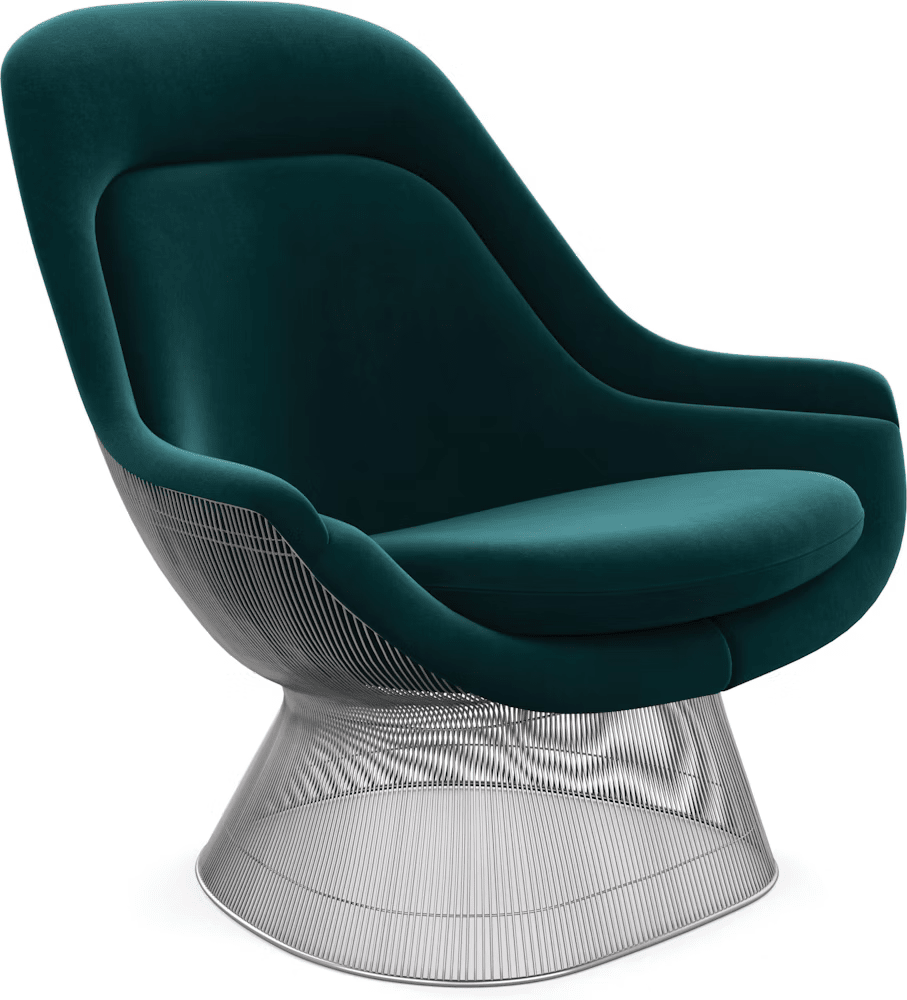 Platner Polished Nickel Easy Chair lounge chair Knoll 