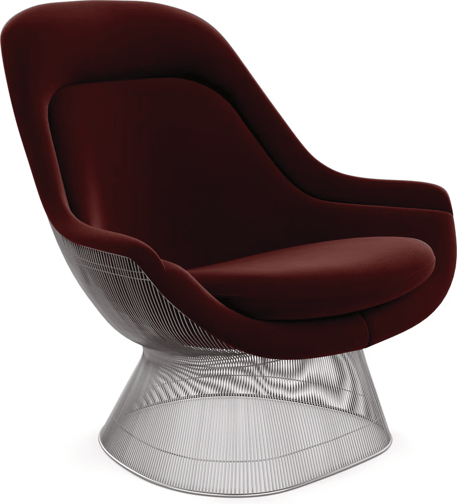 Platner Polished Nickel Easy Chair lounge chair Knoll 