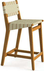 Risom Outdoor Barstool bar seating Knoll Counter Stool Antique Beige Sunbrella 