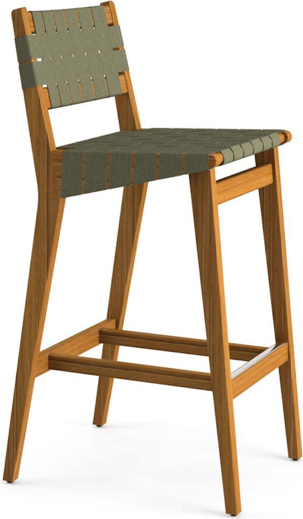 Risom Outdoor Barstool bar seating Knoll Bar Stool Fern Sunbrella 