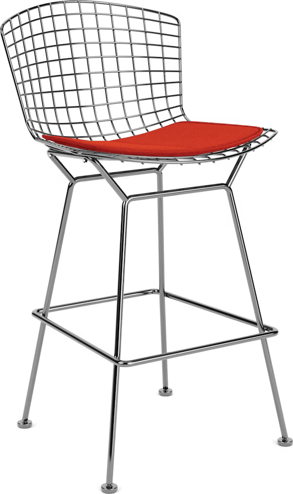 Bertoia Stool with Seat Pad bar seating Knoll 