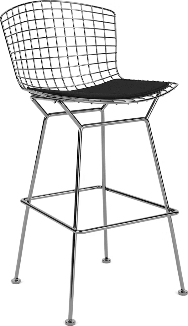 Bertoia Stool with Seat Pad bar seating Knoll 
