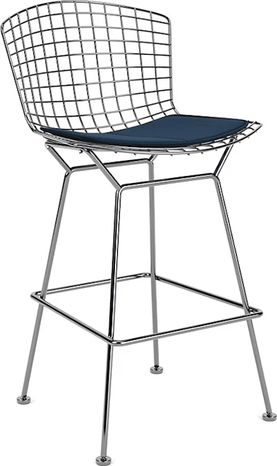 Bertoia Stool with Seat Pad bar seating Knoll 