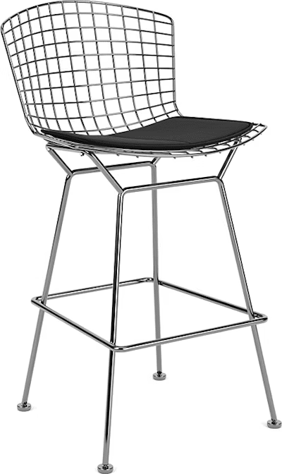Bertoia Stool with Seat Pad bar seating Knoll 