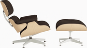 Eames Lounge Chair & Ottoman in White Ash lounge chair herman miller 