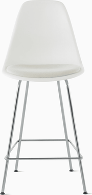 Eames Molded Plastic Stool with Seat Pad Stools herman miller 