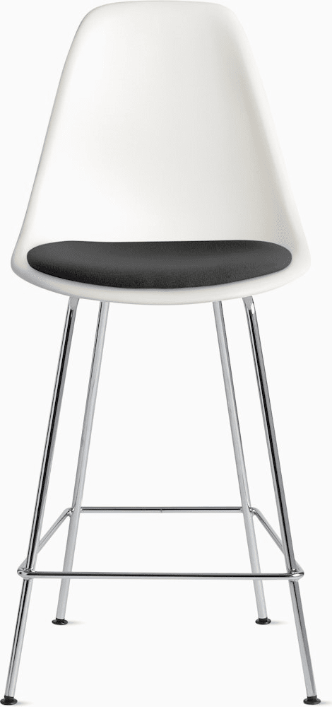 Eames Molded Plastic Stool with Seat Pad Stools herman miller 
