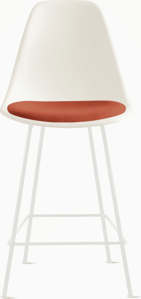Eames Molded Plastic Stool with Seat Pad Stools herman miller 