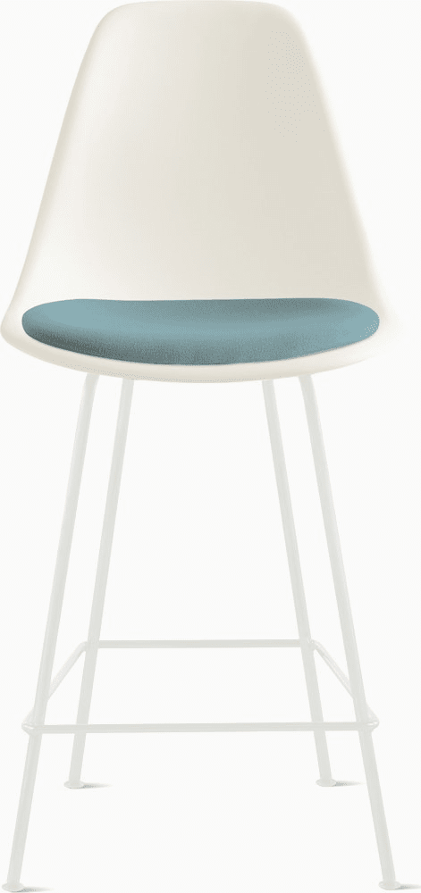 Eames Molded Plastic Stool with Seat Pad Stools herman miller 