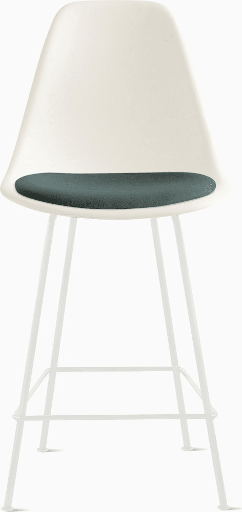 Eames Molded Plastic Stool with Seat Pad Stools herman miller 