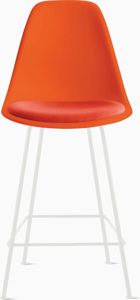 Eames Molded Plastic Stool with Seat Pad Stools herman miller 