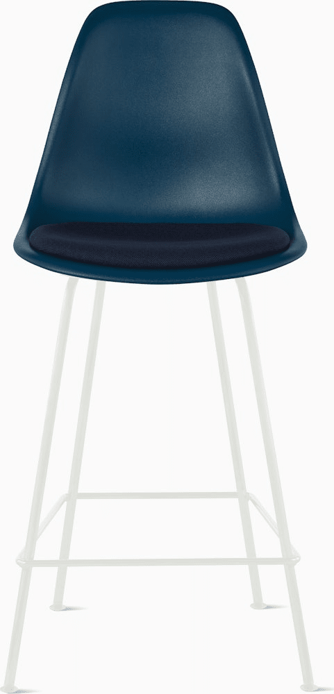 Eames Molded Plastic Stool with Seat Pad Stools herman miller 
