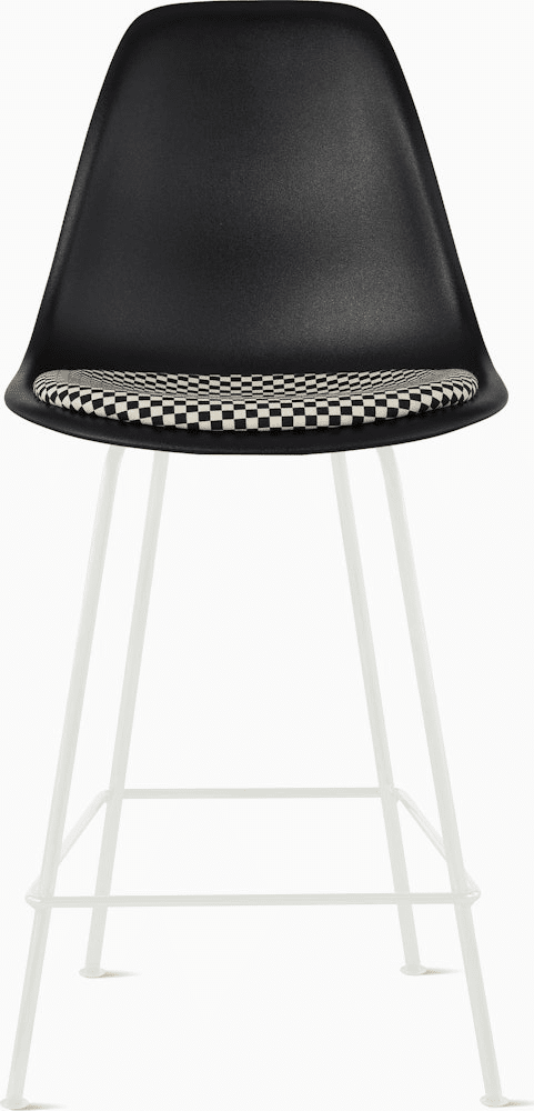 Eames Molded Plastic Stool with Seat Pad Stools herman miller 