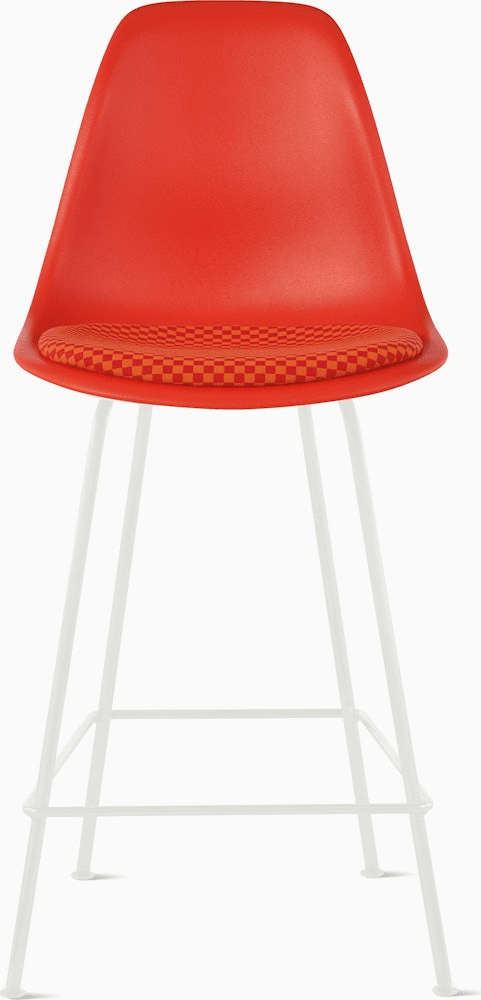 Eames Molded Plastic Stool with Seat Pad Stools herman miller 