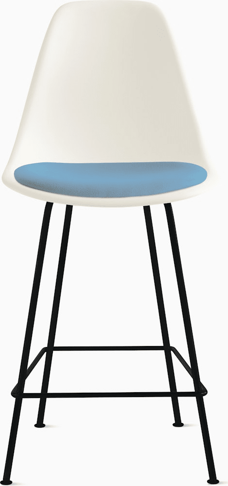 Eames Molded Plastic Stool with Seat Pad Stools herman miller 