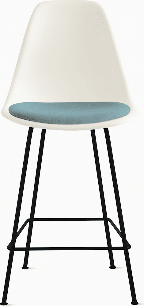 Eames Molded Plastic Stool with Seat Pad Stools herman miller 