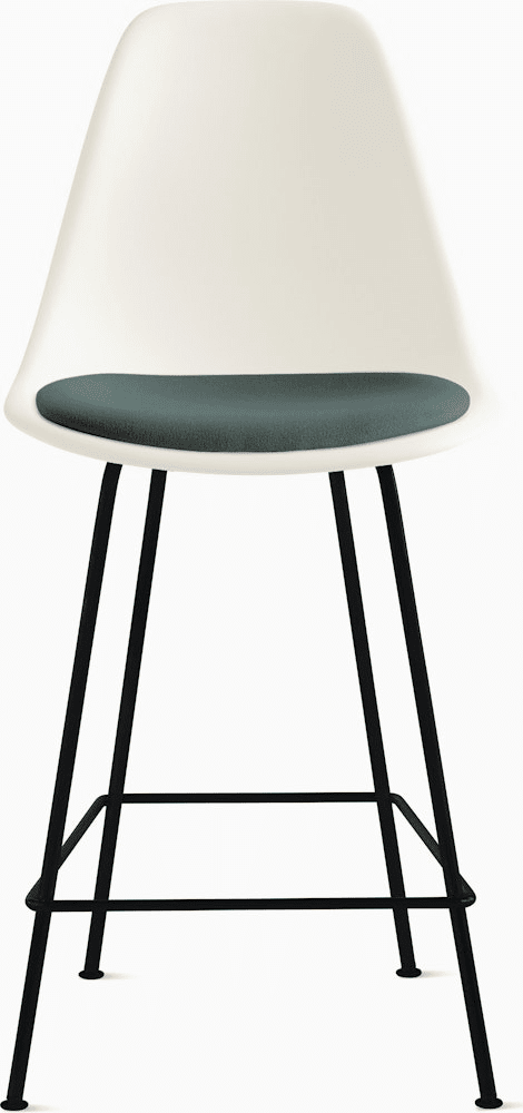 Eames Molded Plastic Stool with Seat Pad Stools herman miller 