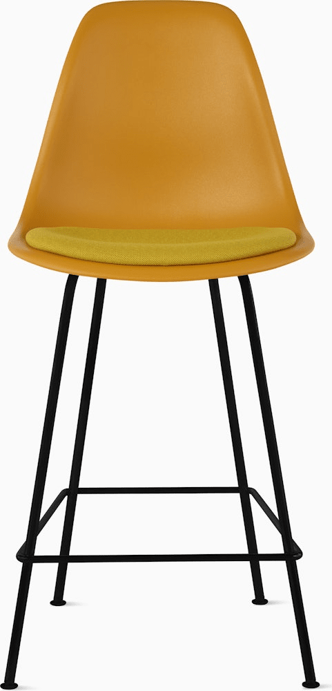 Eames Molded Plastic Stool with Seat Pad Stools herman miller 