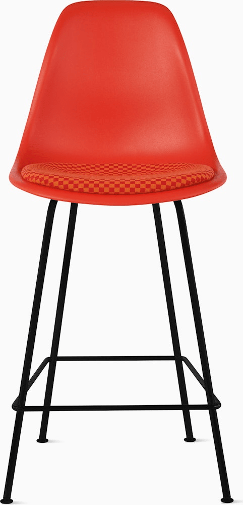 Eames Molded Plastic Stool with Seat Pad Stools herman miller 