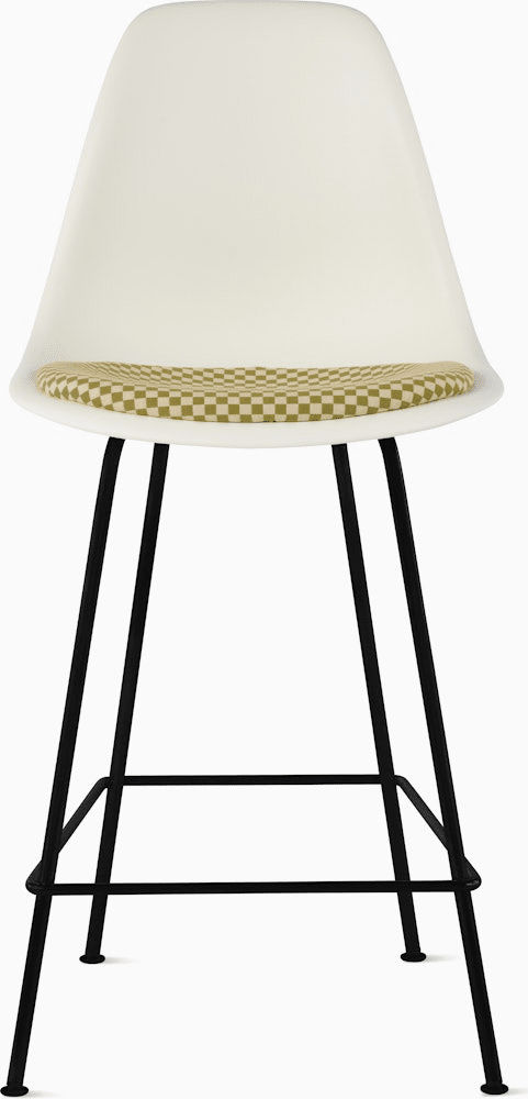 Eames Molded Plastic Stool with Seat Pad Stools herman miller 