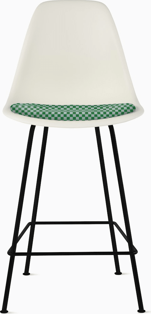 Eames Molded Plastic Stool with Seat Pad Stools herman miller 