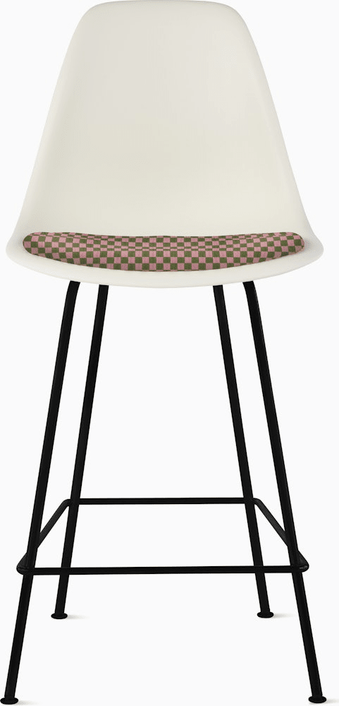 Eames Molded Plastic Stool with Seat Pad Stools herman miller 