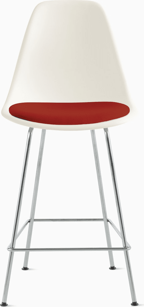 Eames Molded Plastic Stool with Seat Pad Stools herman miller 