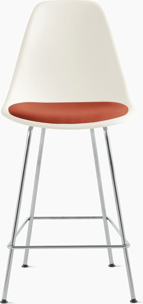 Eames Molded Plastic Stool with Seat Pad Stools herman miller 