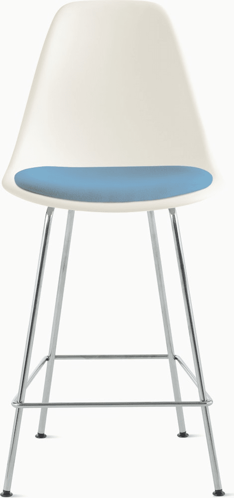 Eames Molded Plastic Stool with Seat Pad Stools herman miller 