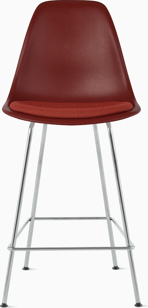 Eames Molded Plastic Stool with Seat Pad Stools herman miller 