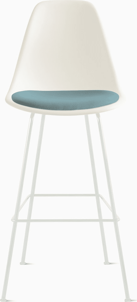 Eames Molded Plastic Stool with Seat Pad Stools herman miller 