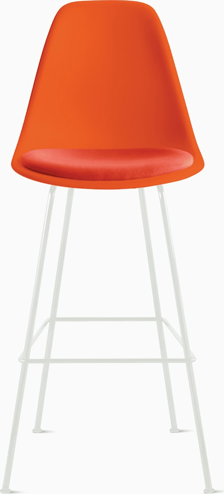 Eames Molded Plastic Stool with Seat Pad Stools herman miller 