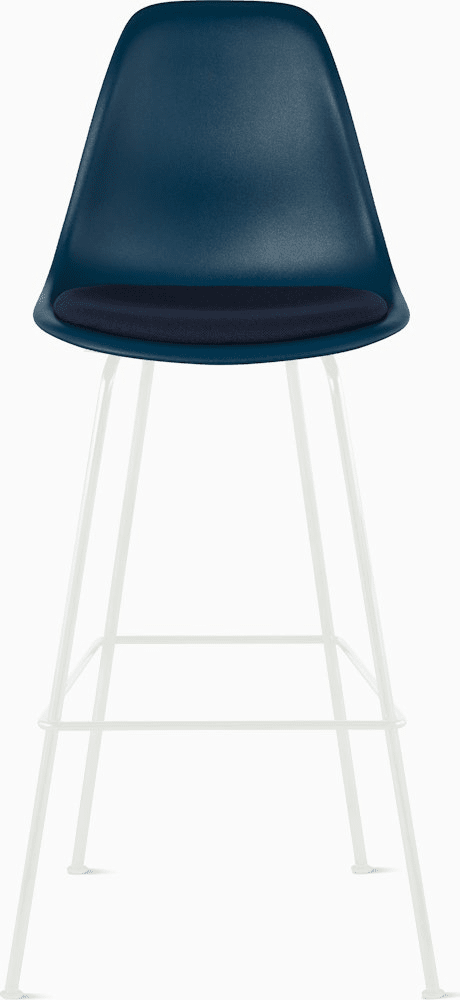 Eames Molded Plastic Stool with Seat Pad Stools herman miller 