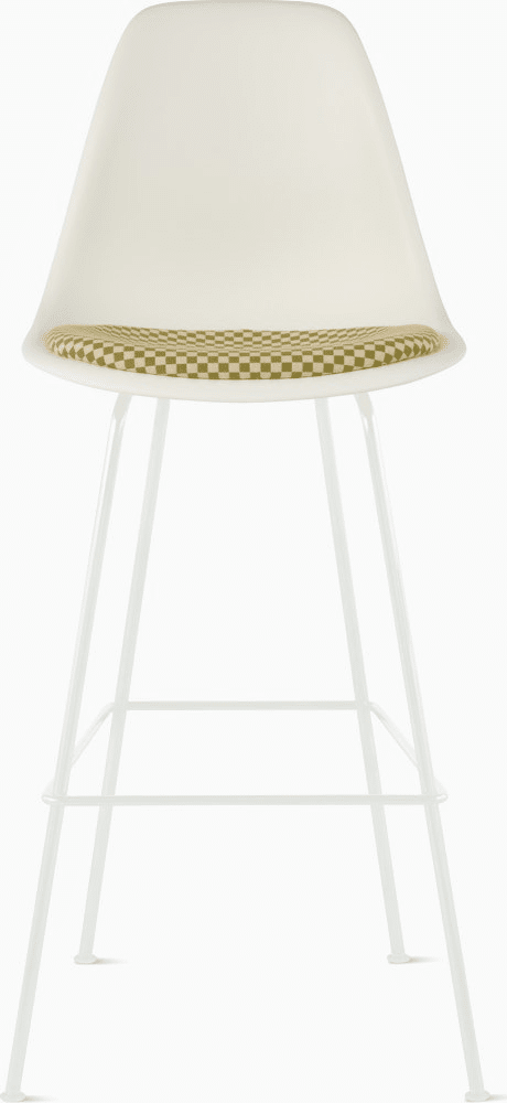 Eames Molded Plastic Stool with Seat Pad Stools herman miller 