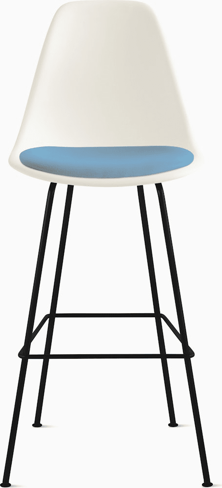 Eames Molded Plastic Stool with Seat Pad Stools herman miller 