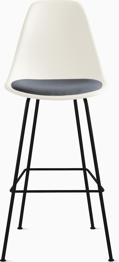 Eames Molded Plastic Stool with Seat Pad Stools herman miller 