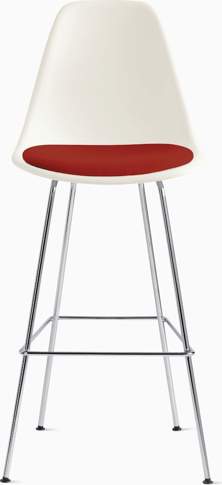 Eames Molded Plastic Stool with Seat Pad Stools herman miller 