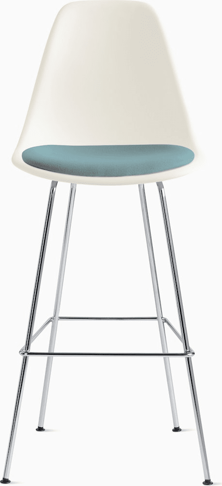 Eames Molded Plastic Stool with Seat Pad Stools herman miller 