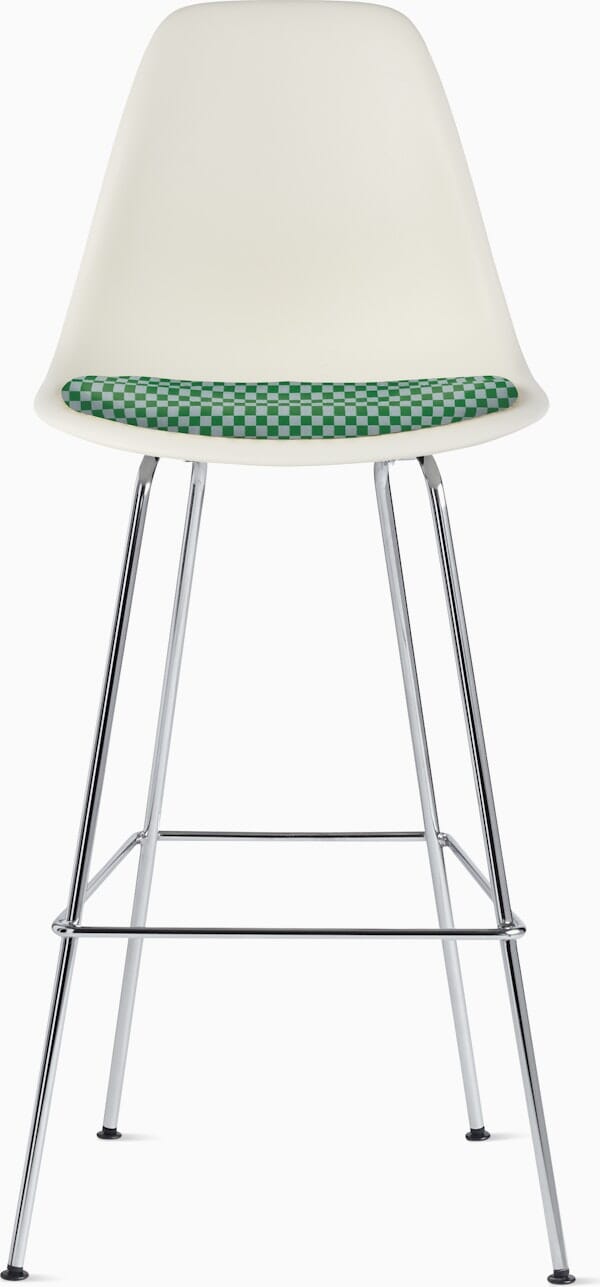 Eames Molded Plastic Stool with Seat Pad Stools herman miller 