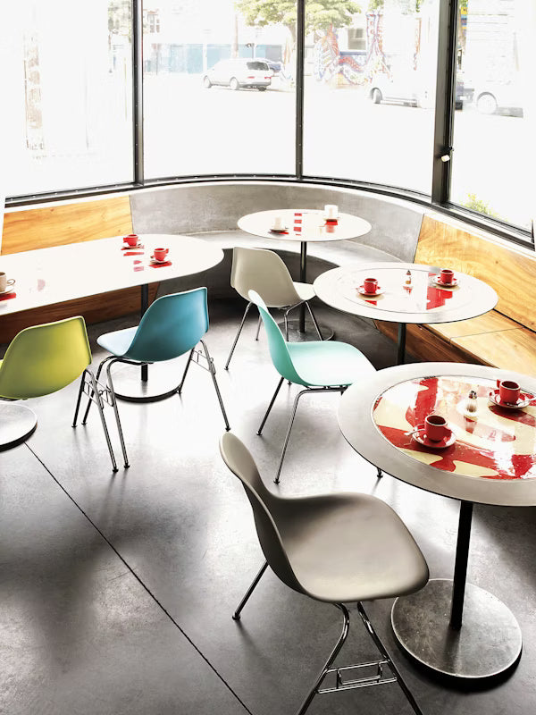 Eames Molded Plastic Side Chair, Stacking Base