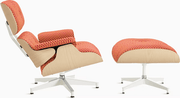 Eames Lounge Chair & Ottoman in White Ash lounge chair herman miller 