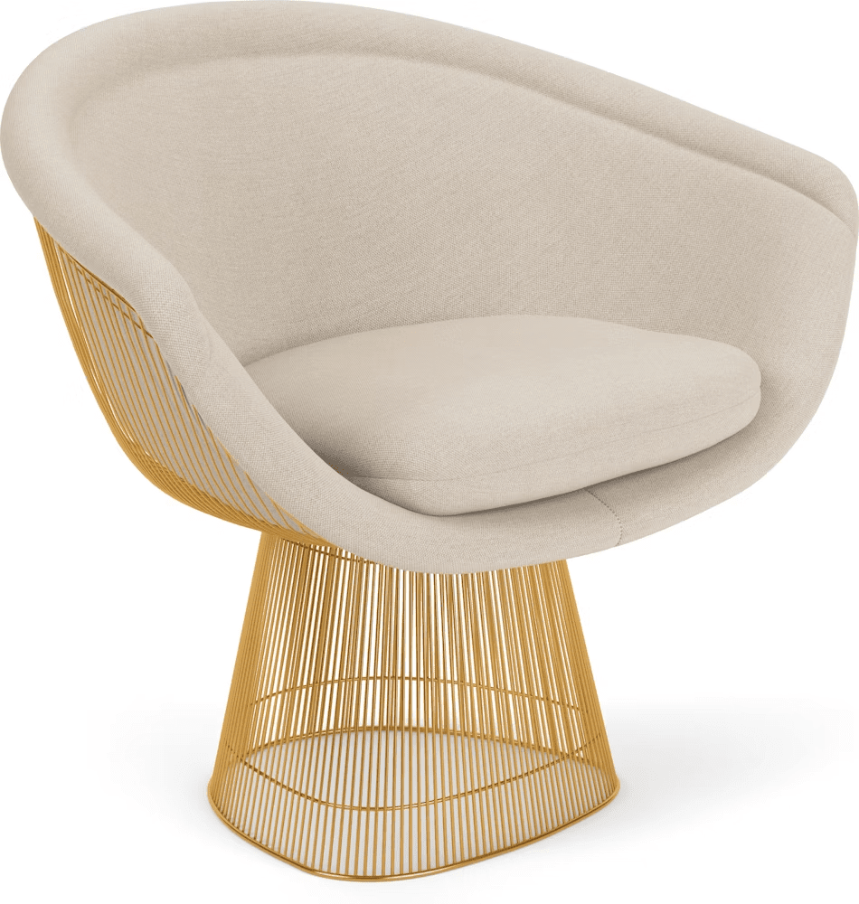 Platner Lounge Chair - Gold lounge chair Knoll 